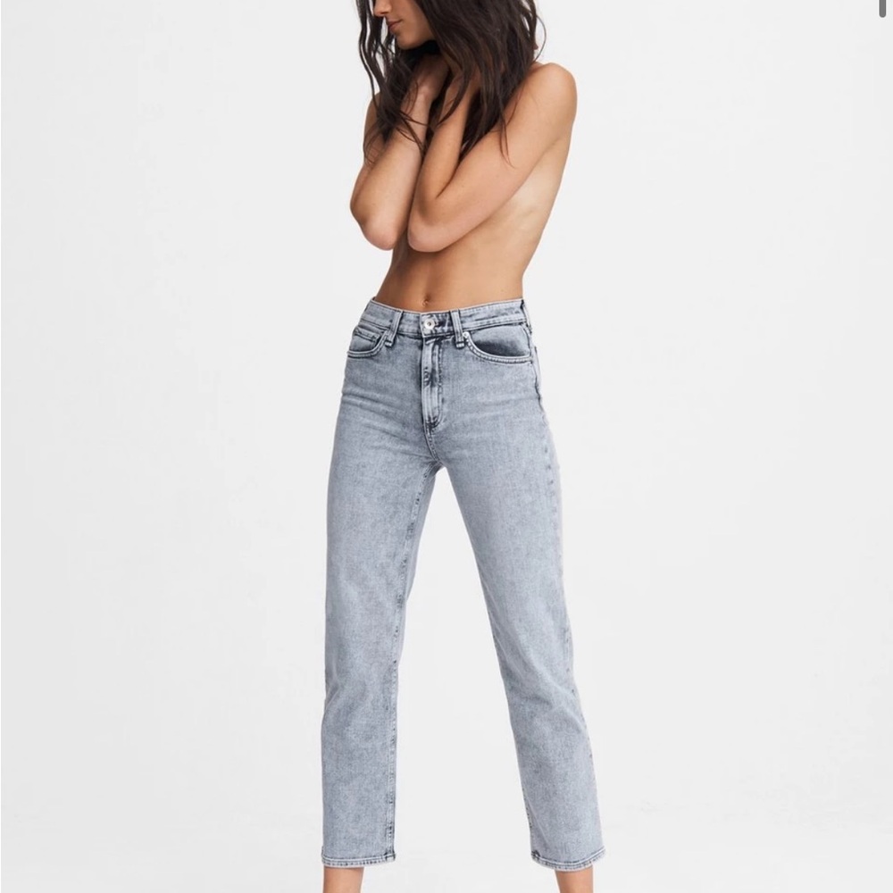 Rag & Bone gray denim- size 25. Nina High-Rise Cigarette - Dusty Trail